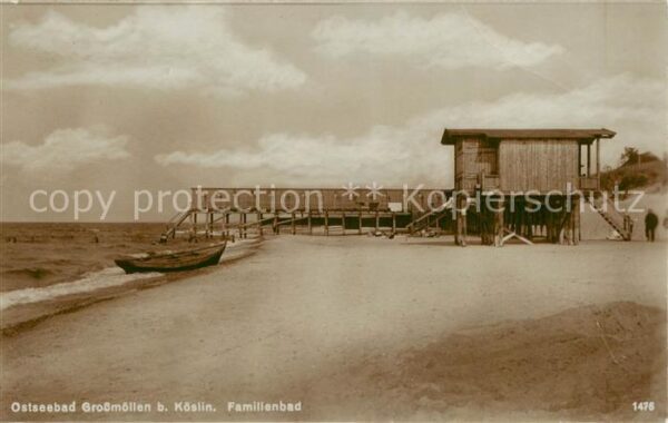 Grossmoellen Mielno PL Familienbad Strand Ostseebad