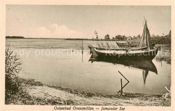 Grossmoellen Mielno PL Jamunder See Fischerboot