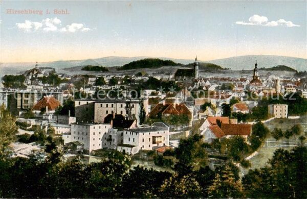 Hirschberg  Jelenia Gora Riesengebirge PL Stadtpanorama