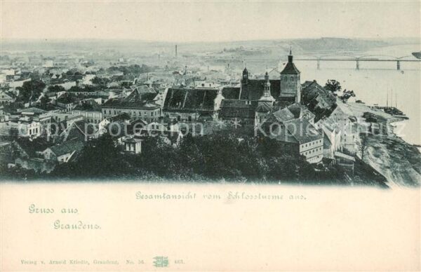 Graudenz Grudziadz Westpreussen PL Blick vom Schlossturm