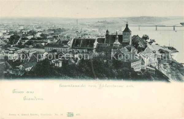 Graudenz Grudziadz Westpreussen PL Blick vom Schlossturm