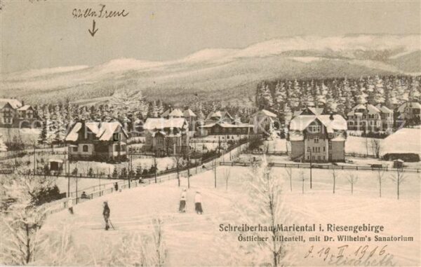 Riesengebirge Krkonose Karkonosze Mariental oestlicher Villenteil mit Dr Wilhelm