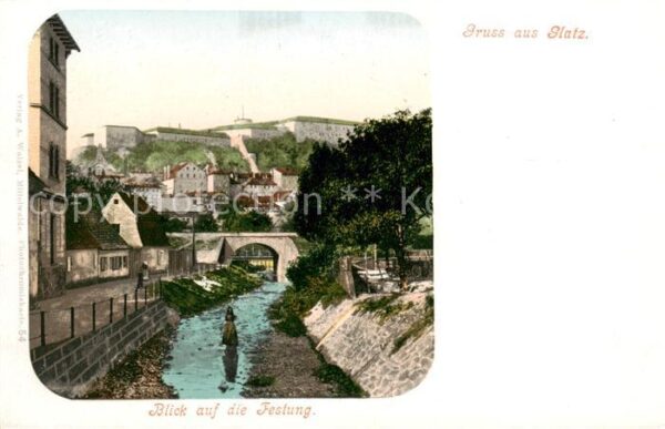 Glatz Klodzko Niederschlesien PL Blick auf die Festung
