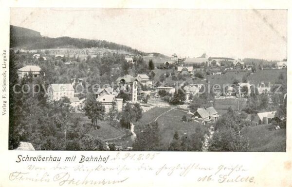 Schreiberhau Szklarska Poreba Riesengebirge PL mit Bahnhof