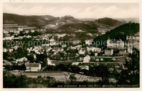 Bad Kissingen Blick vom Cafe Jagdhaus Messerschmitt