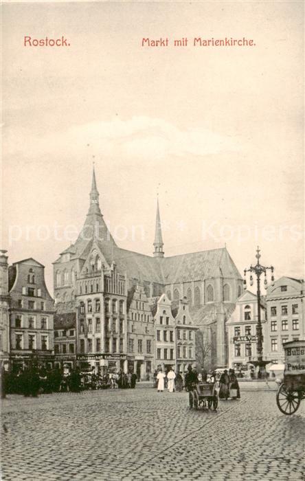 Rostock Markt mit Marienkirche