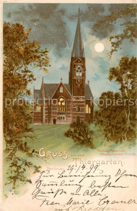 Berlin Kaiser Friedrich Gedaechtniskirche im Thiergarten