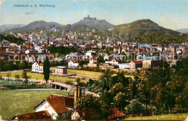Eisenach Panorama mit der Wartburg