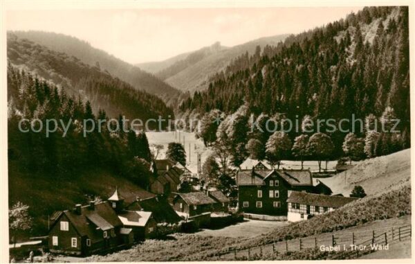 Gabel Frauenwald Thueringen Panorama