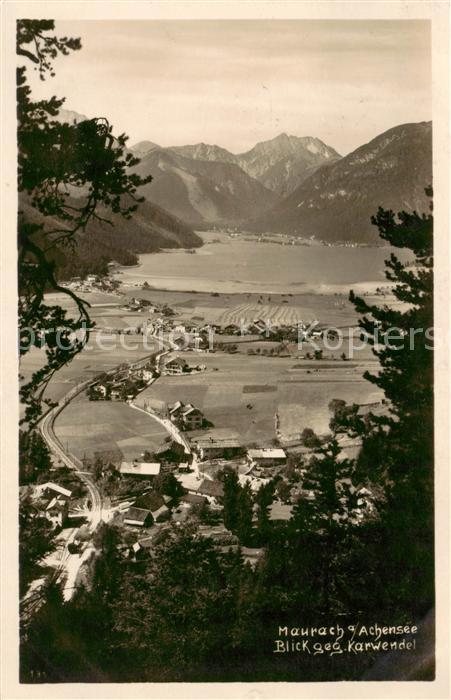 Maurach Achensee TiroL AT Panorama mit Karwendelblick