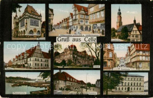Celle  Niedersachsen Museum Innenstadt Schaeferbrunnen Kirche Rathaus Schloss Pf