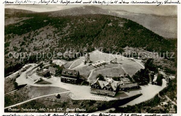 Grosser Inselsberg Hotel Gothal Fliegeraufnahme