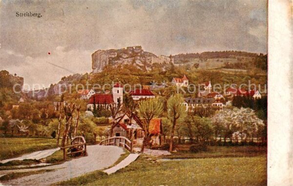 Streitberg Oberfranken Panorama mit Burgruine