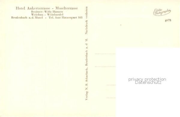 Brodenbach Mosel Hotel Anker Terrasse – Bild 2