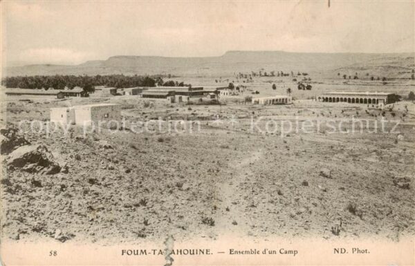 Foum-Tatahouine Tunesie Ensemble d’un Camp