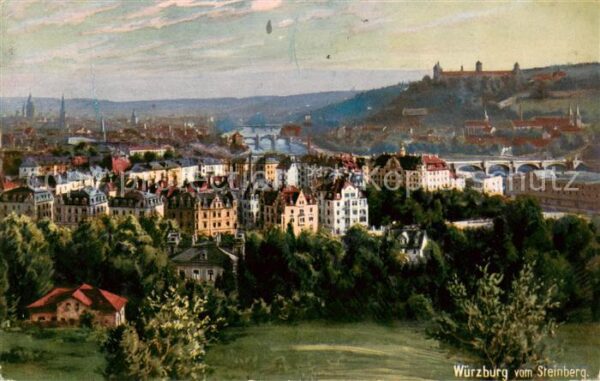 Wuerzburg Blick vom Steinberg