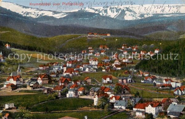 Krummhuebel Karpacz Riesengebirge PL Blick vom Pfaffenberg