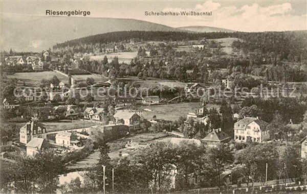Schreiberhau Szklarska Poreba Riesengebirge PL Weissbachtal Panorama