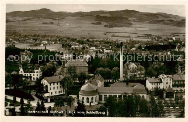 Bad Kudowa Kudowa-Zdroj Niederschlesien PL Blick vom Schlossberg