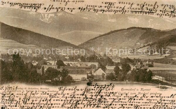 Hermsdorf Bad Riesengebirge PL mit Kynast Panorama