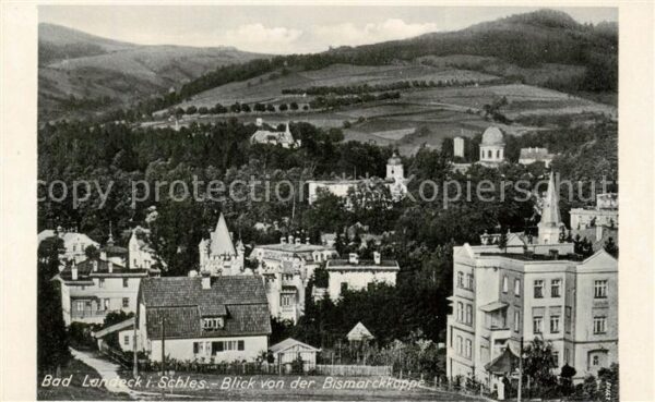 Bad Landeck Schlesien PL Panorama Blick von der Bismarckkoppe
