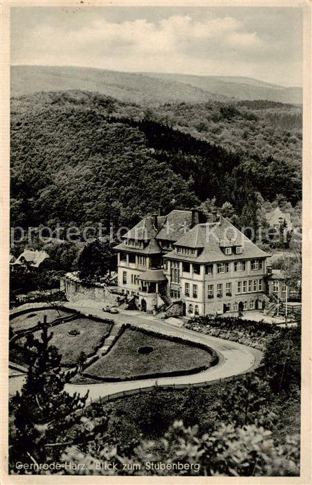 Gernrode Harz Panorama Blick zum Stubenberg