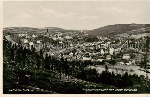 Gottleuba-Berggiesshuebel Bad Gesamtansicht mit Heilstaette