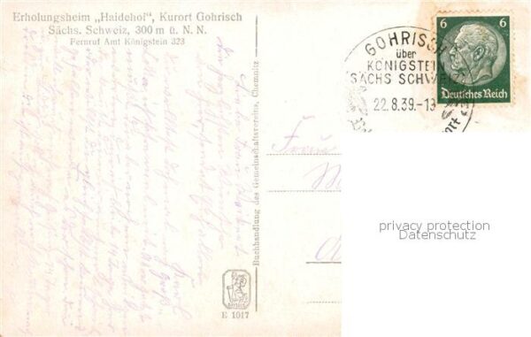 Gohrisch Erholungsheim Haidehof – Bild 2
