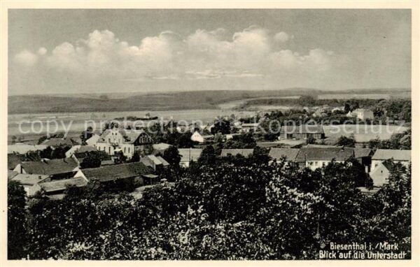 Biesenthal -Bernau Brandenburg Blick auf die Unterstadt