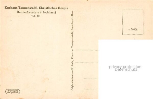 Benneckenstein Harz Kurhaus Tannenwald Christl Hospiz Speisesaal – Bild 2