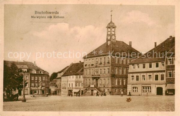 Bischofswerda Marktplatz mit Rathaus