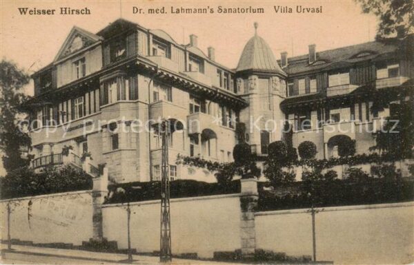 Weisser Hirsch Bad Dresden Dr med Lahmanns Sanatorium Villa Urvasi