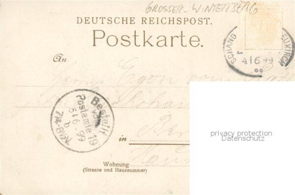 Grosser Winterberg Rathen Saechsische Schweiz Druckerei Gloess Dresden – Bild 2