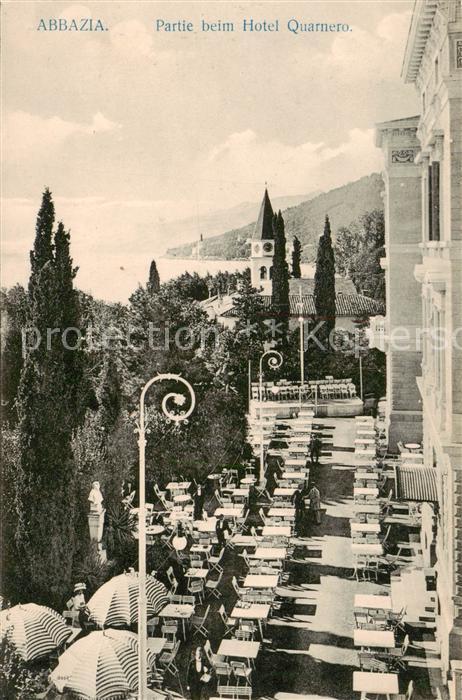 Abbazia  Opatija Partie beim Hotel Quarnero