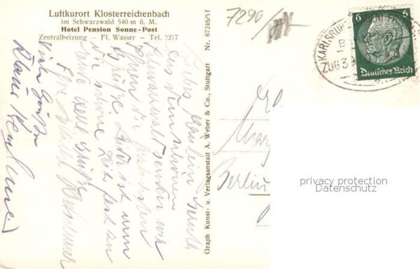 Klosterreichenbach Panorama mit Hotel Pension Sonne Post – Bild 2