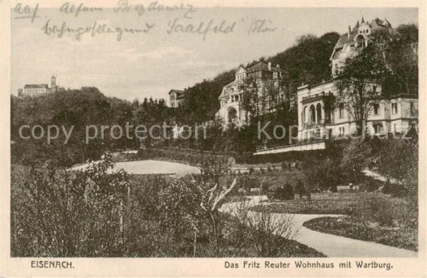 Eisenach Fritz Reuer Wohnhaus mit Wartburg