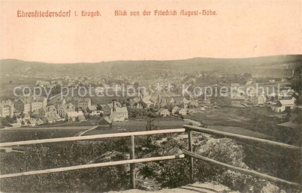 Ehrenfriedersdorf Erzgebirge Blick von der Friedrich August Hoehe
