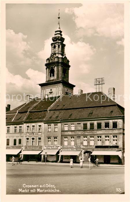 Crossen  Oder Krosno Odrzanskie PL Markt mit Marienkirche