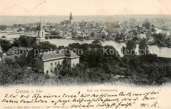 Crossen  Oder Krosno Odrzanskie PL Blick von der Wilhelmshoehe