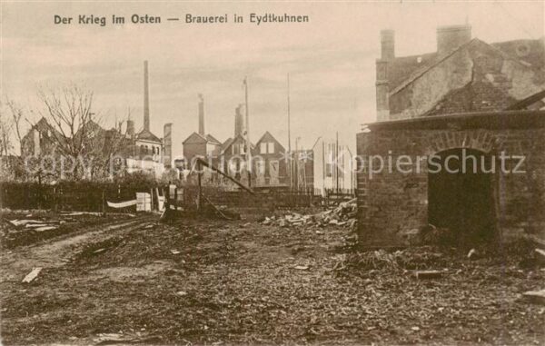 Eydtkuhnen Ostpreussen  Tschernyschewskoje Russia Krieg im Osten WK1 Brauerei Fe