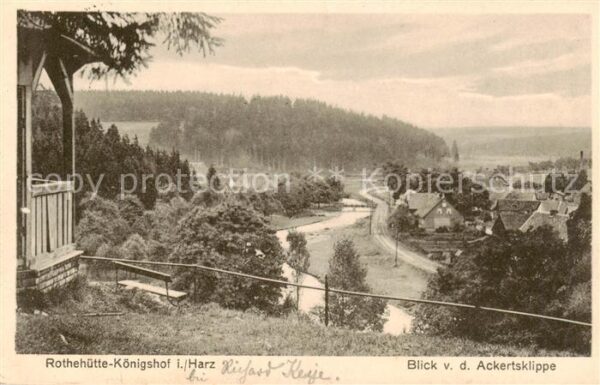 Rothehuette Elbingerode Harz Blick von der Ackertsklippe