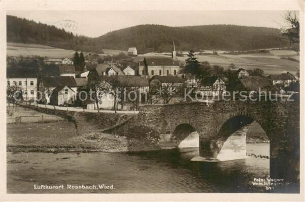 Rossbach Wied Partie an der Wied mit Bruecke