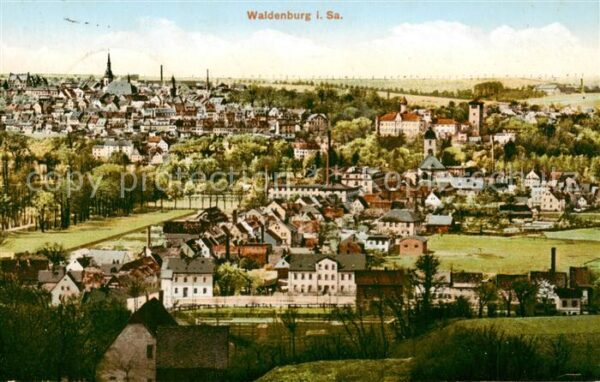 Waldenburg Sachsen Gasthof Gruenfeld Panorama