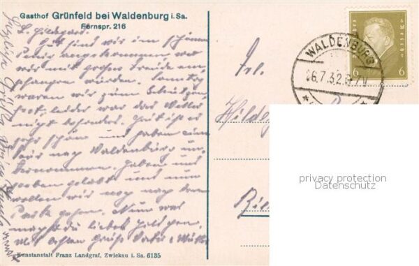 Waldenburg Sachsen Gasthof Gruenfeld Panorama – Bild 2