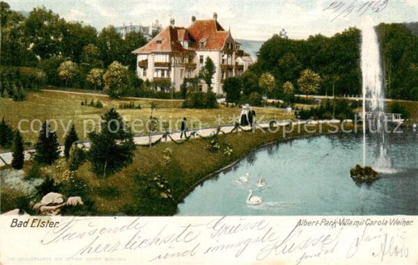 Bad Elster Albert Park Villa mit Carola Weiher Fontaene
