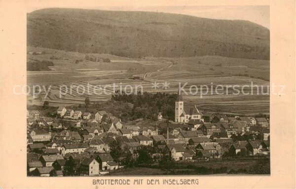 Brotterode Panorama mit dem Inselsberg