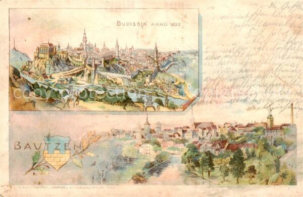 Bautzen Budissin anno 1620 Panorama