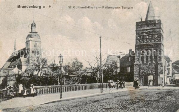 Brandenburg  Havel St Gotthard Kirche Rathenower Torturm