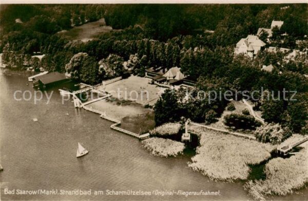 Bad Saarow Strandbad am Scharmuetzelsee Fliegeraufnahme