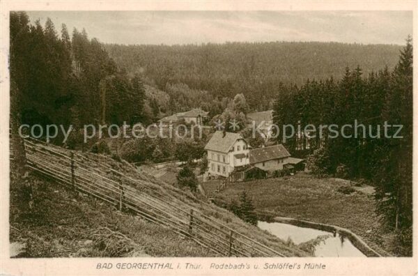 Bad Georgenthal Gotha Rodebachs und Schloeffels Muehle